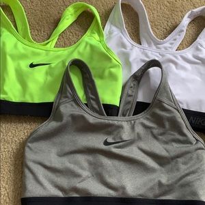 3 Medium Nike Sports Bras.